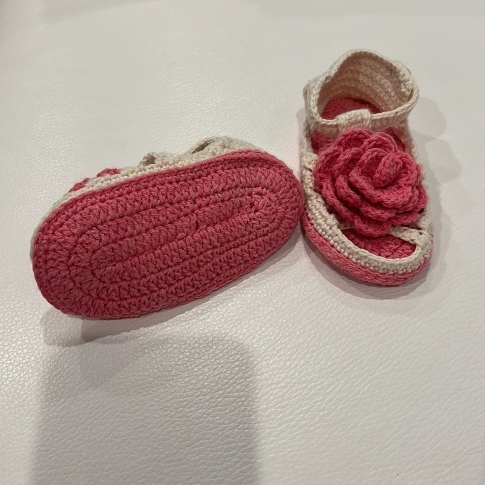Handmade Crochet Booties Little Girl - Picture 2 of 7